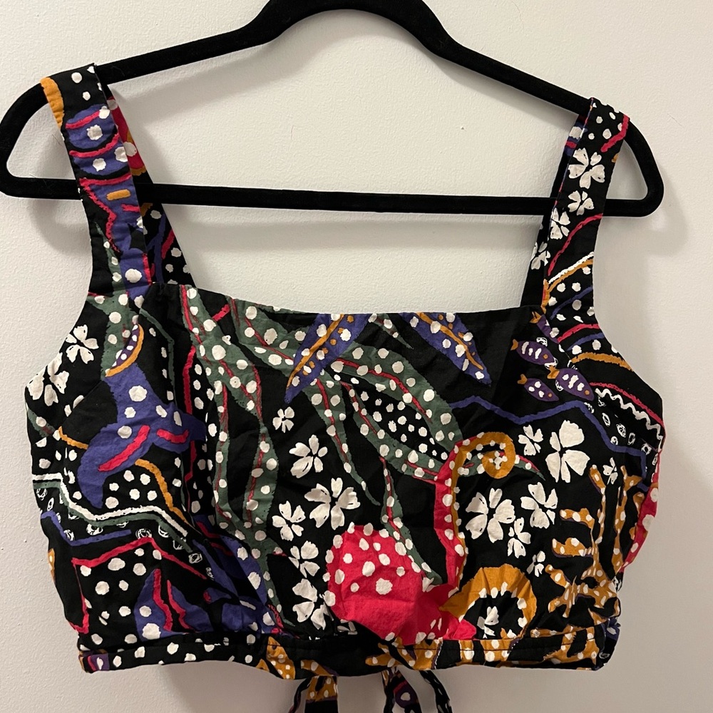 Cropped printed tank, size: XL